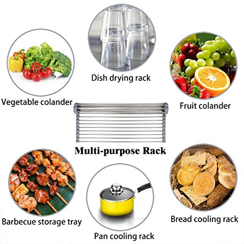 Roll Up Dish Drying Rack Over The Sink 17.7"