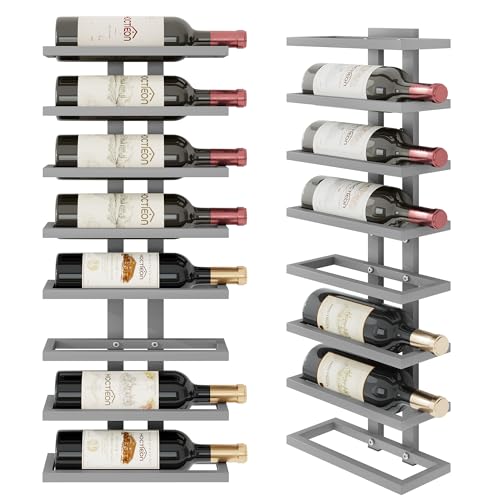 8 Tier Wall Mount Wine Rack (8 Count)