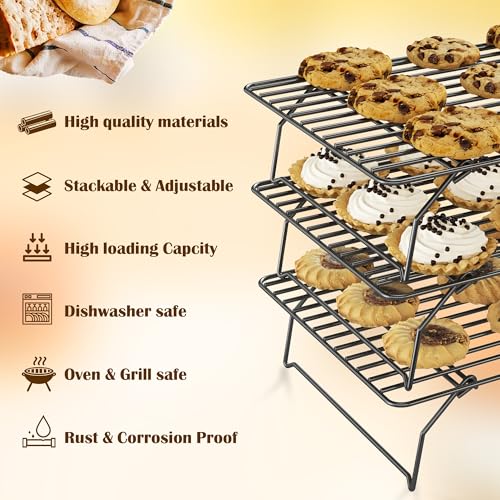 3 Tier Stackable Cooling Rack for Batch Cooling