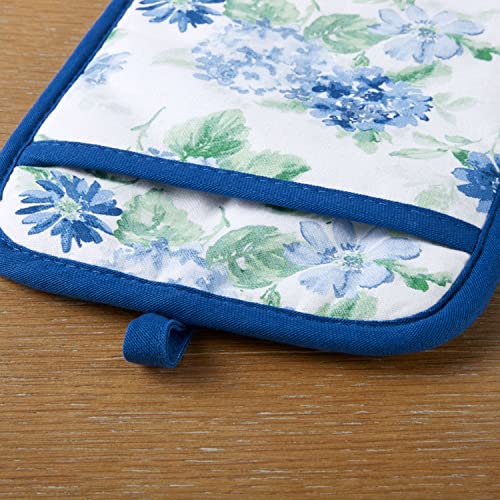 Amber Floral Oven Mitt & Pot Holder Set 2
