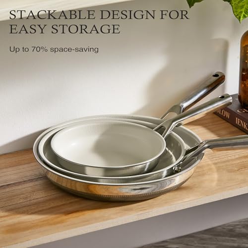 Non Stick Frying Pans Set (3 Count)