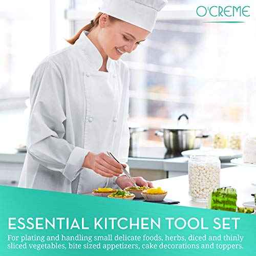 Stainless Steel Kitchen Tweezer Tongs with Fine Tip