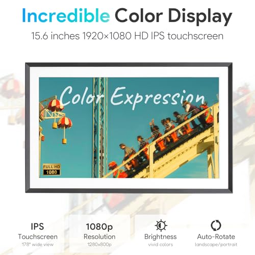 15.6'' Digital Picture Frame with 1920x1080 IPS Touch Screen