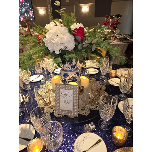 26.7 inch Lazy Susan for Table Top Tempered Glass Rotating Serving Tray for Dining Table