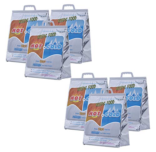 Hot and Cold Insulated Bags for Food Delivery (6 Count)