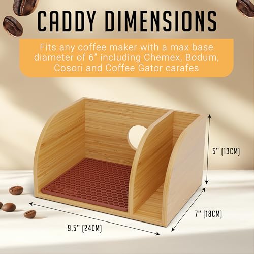 Pour Over Caddy for Chemex Bodum Cosori Coffee Makers Brown