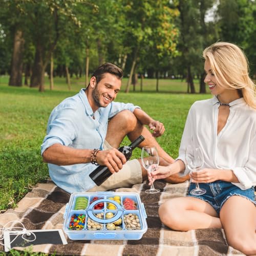 Divided Serving Tray with Lid and Handle (2 Count)