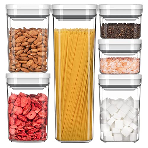 6 Piece Airtight Food Storage Container Set for Pantry Organization (6 Count)