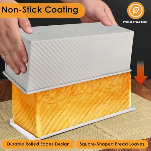 2 Pack 13x5 Pullman Loaf Pan & Lid (2 Count)