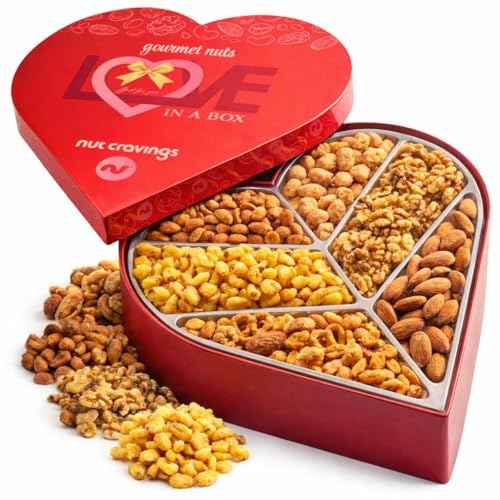 Heart Shaped Mixed Nuts Gift Basket