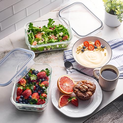 40pc Set Glass Food Storage Containers & Bowls with Airtight Lids (40 Count)