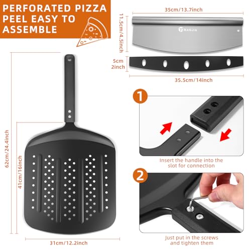 Perforated Pizza Peel 12 Inch Non