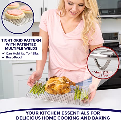 Jelly Roll Cooling Rack Stainless Steel Oven Safe Set of 2