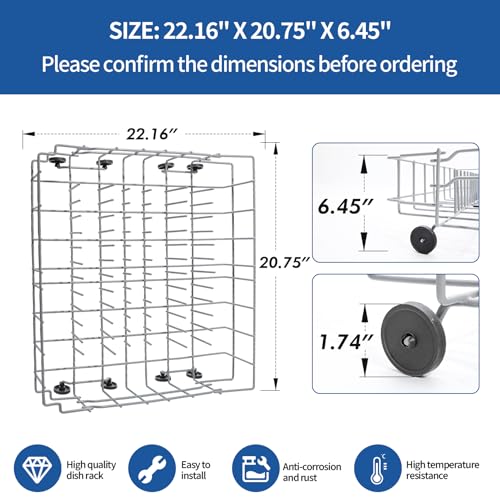5304535379 Replacement Lower Dishrack Compatible with Frigidaire Dishwasher