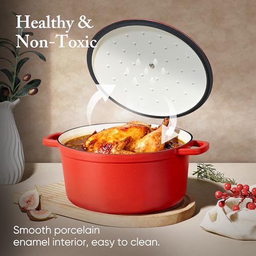 Enameled Cast Iron Dutch Oven Pot with Lid