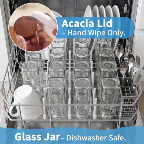 Glass Spice Jars with Labels (14 Count)