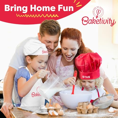 Adjustable Kids Chef Hat & Apron for Boys & Girls (7 Count)