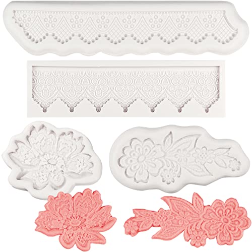 Lace Fondant Molds 4 Pcs