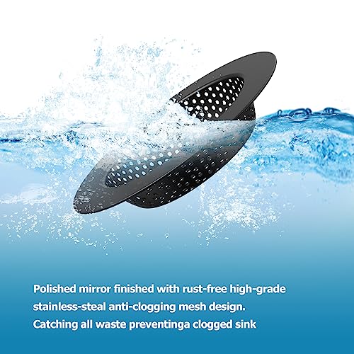 Black Kitchen Sink Drain Strainer (2 Count)