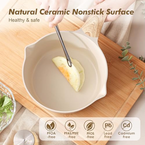 Ceramic Nonstick Sauce Pan with Lid