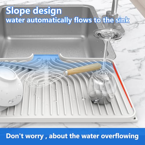 Dish drying mats for kitchen counter