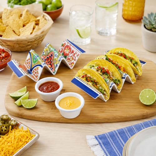 Taco Holder Stands with Sauce Cup