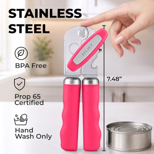 Stainless Steel Swing Open Manual Can Opener Comfortable Grip