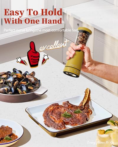 Electric Salt and Pepper Grinder Set with Storage Base (2 Count)