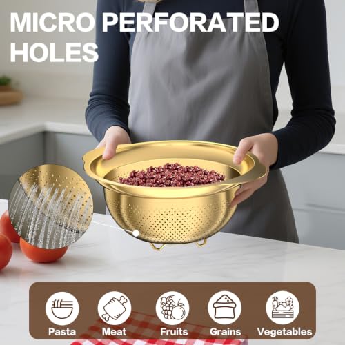 Stainless Steel Strainers for Kitchen (3 Count)