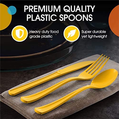 Party Solids Heavy Duty Plastic Cutlery (200 Count)