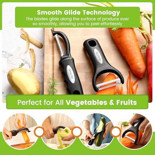 Swivel Potato Peeler & Julienne Vegetable Peeler w (2 Count)