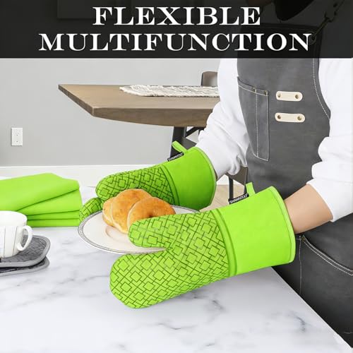 Oven Mitts and Pot Holders Sets 6pcs (6 Count)