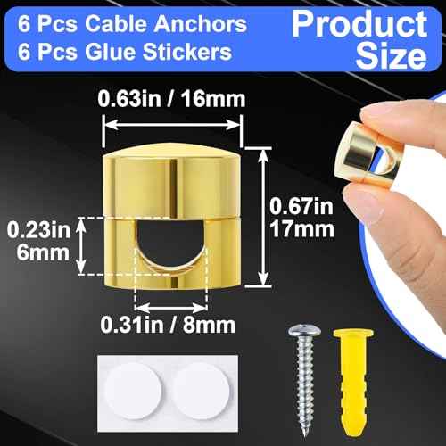 6 Sets Charger Holders for Cords (6 Count)