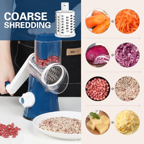 Rotary Cheese Grater Hand Crank Cheese Shredder for Fresh Cheese