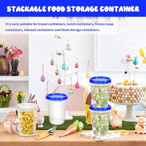 12 Pack Freezer Containers with Screw On Lids (12 Count)