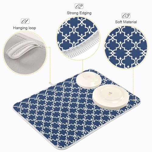 Super Absorbent Dish Drying Mat Microfiber Fast