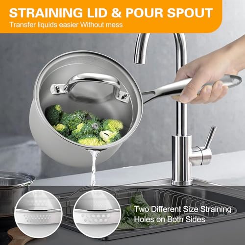 Tri Ply Stainless Steel Pot with Steamer