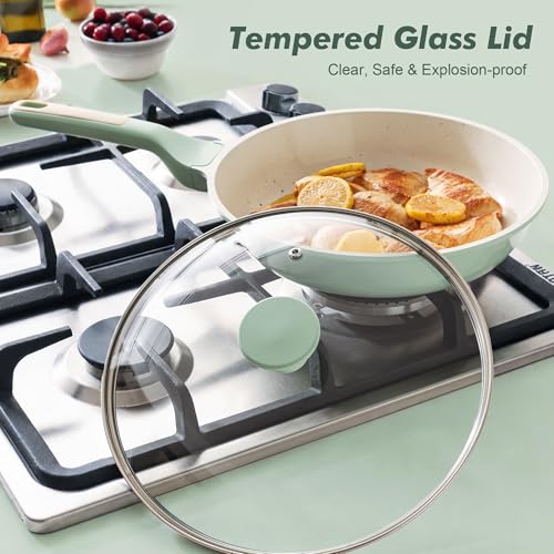 11In Nonstick Ceramic Frying Pan with Lid