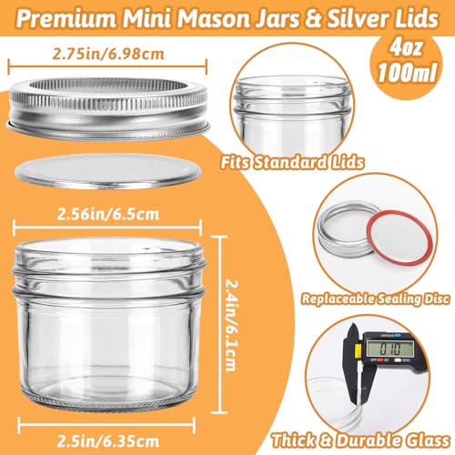 4 oz Glass Mason Jars (40 Count)