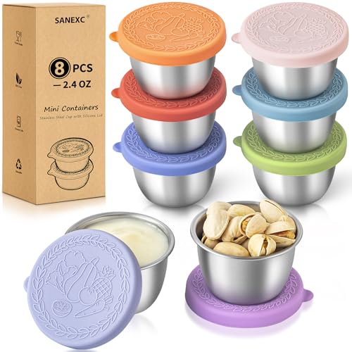 8 Pack 2.4 Oz Small Salad Dressing Containers To Go (8 Count)