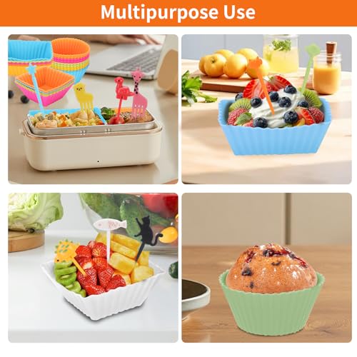 60PCS Silicone Lunch Box Dividers (60 Count)