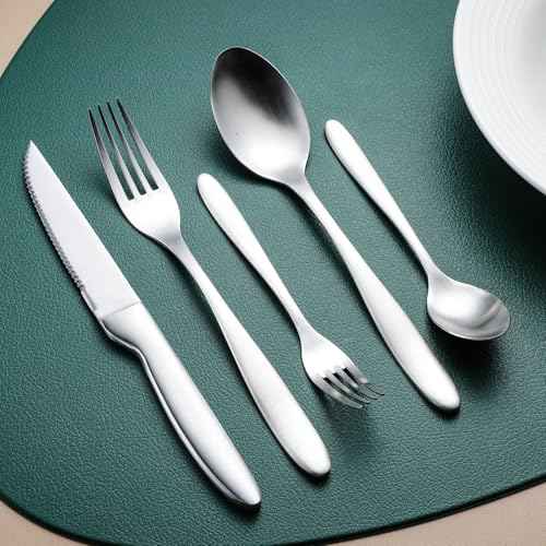 Silverware Set with Steak Knives (20 Count)