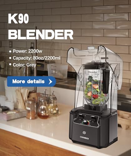 Quiet Commercial Blender with Soundproof Shield