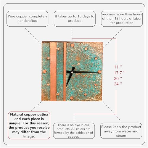 Handmade Copper Wall Clock Artisan Touch in Every Piece