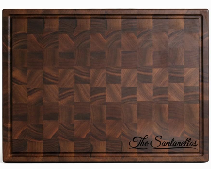 Handmade Personalized Walnut End Grain Cutting Board