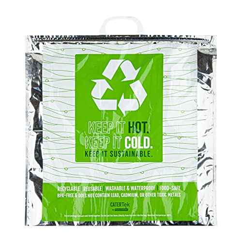 Green And Silver Plastic Thermal Bag