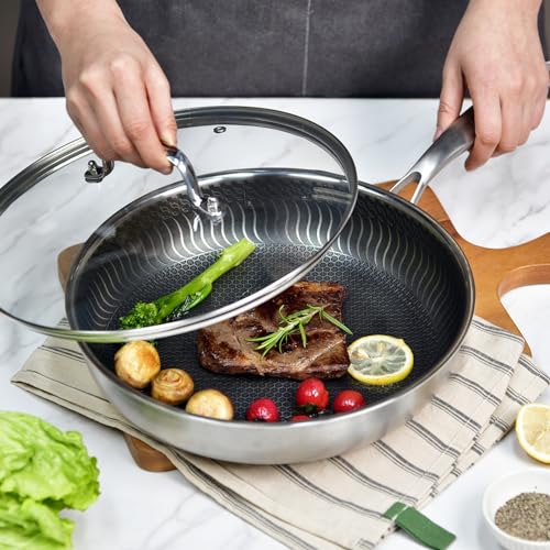11 IN Glass Lid with Stainless Steel Handle for Frying Pan