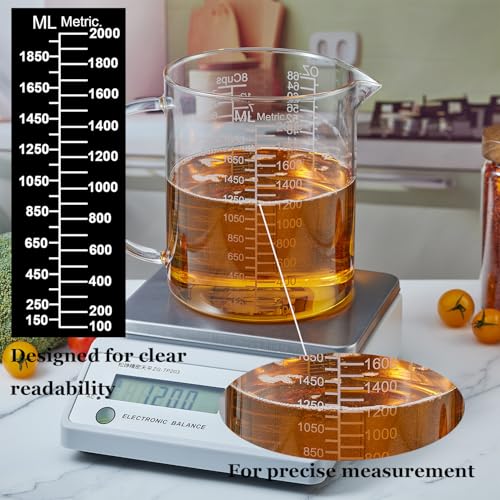 Borosilicate Glass Measuring Cup with Insulated Handle