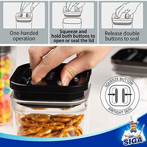 4 Pack Airtight Food Storage Container Set for Pantry Organization (4 Count)