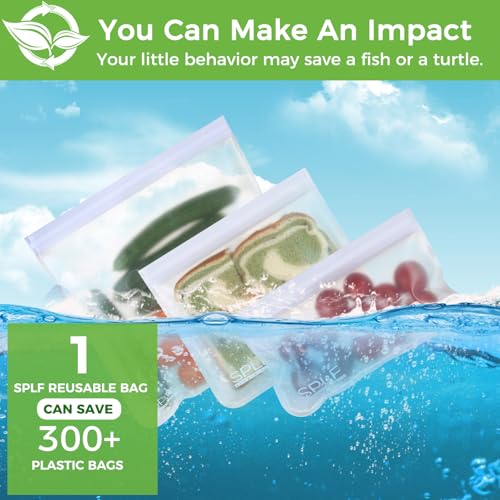 10 Pack Dishwasher Safe Reusable Snack Bags (10 Count)